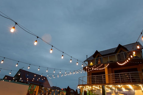 Strnig Lights Backyard