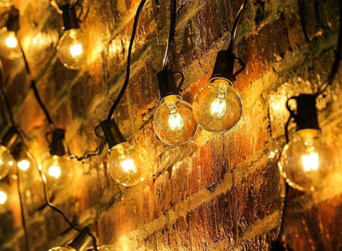 Backyard string lights