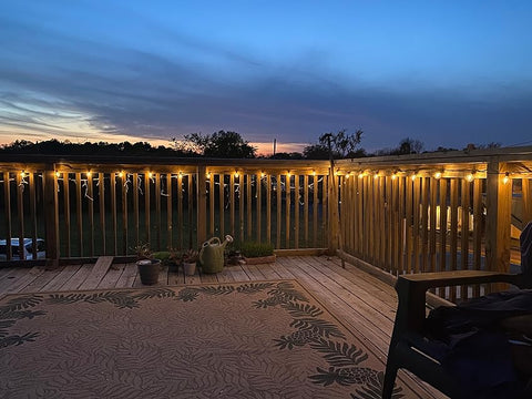 Backyard string lights