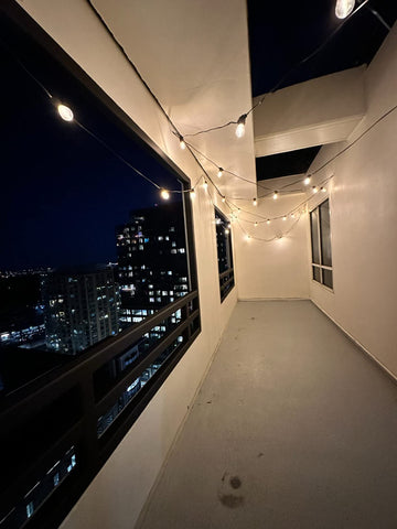 String Lights On Ceiling