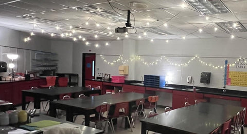String Lights On Ceiling