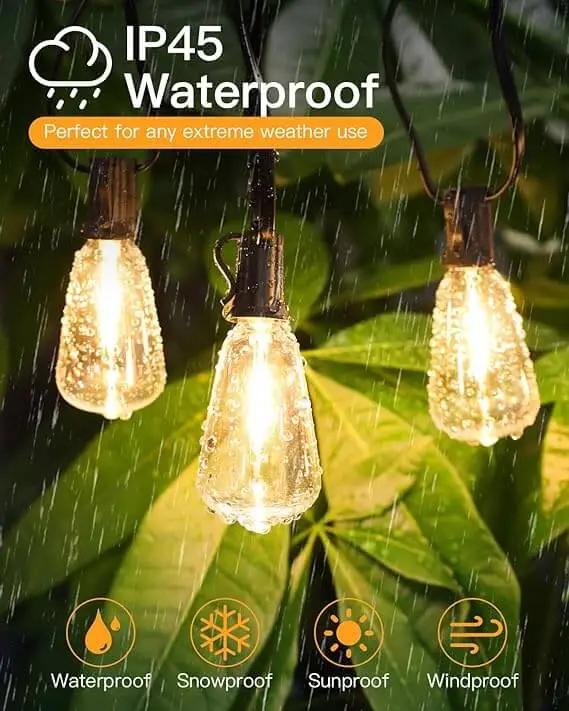 GLUROO LED String Light Bulbs - ST38 Shatterproof LED Replacement Bulbs for Outdoor String Lights