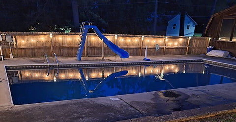 String Light Around Pool