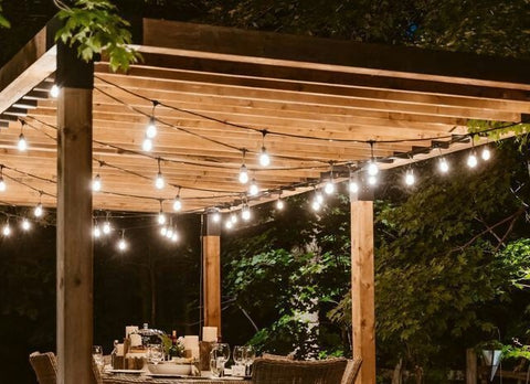 String Lights Under Deck