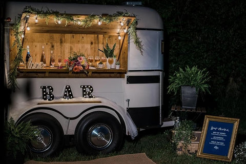 Backyard string lights