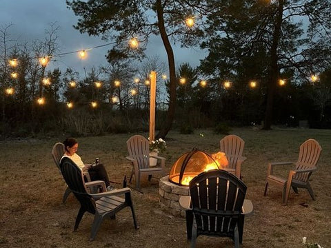 diy pole for string lights