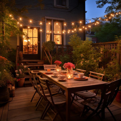 Christmas String Light Yard