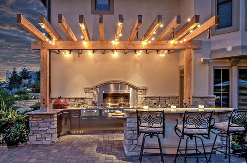 Backyard string lights