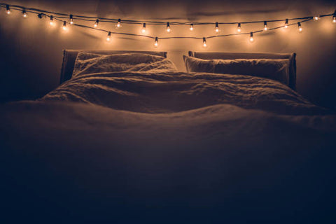 String Lights Bedroom