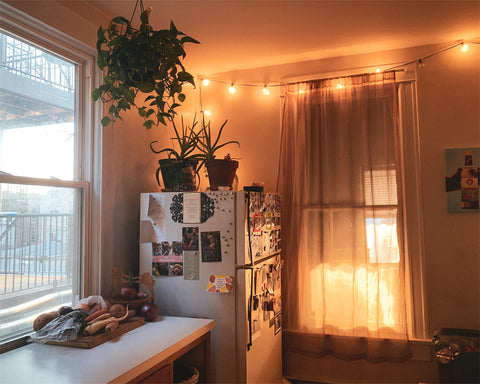 String Lights Dorm Room