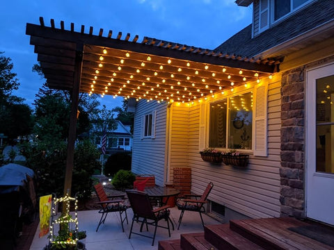 String Lights Backyard