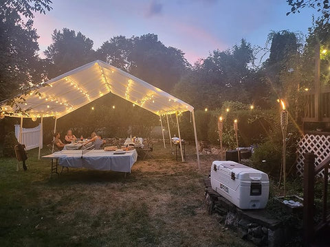 String Light Backyard