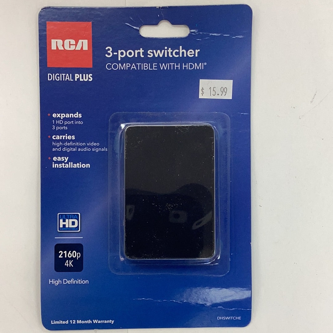 RCA - 3-Port HDMI Switcher