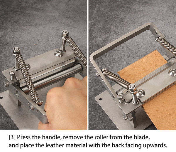 Leather Splitting Machine - Leather Craft Thinning tool - Smooth Skiving Knife vegetable tanned leather peeler - Stainless steel