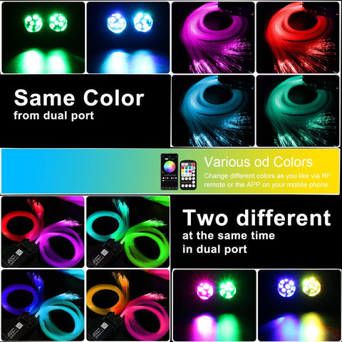 Dual Colors for 20W Dual Head RGBW Twinkle 400/600/900 Piece Starlight Headliner Kits | Starlightheadliners.shop