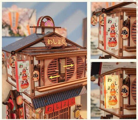 DIY Japanese Restaurant Dollhouse Kit - Desk Bin - Details Display