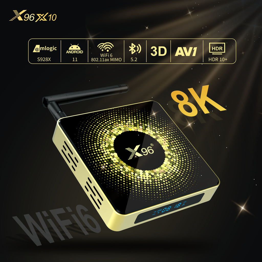 Decodificador Amlogic S928X 8K Penta Core X96 X10