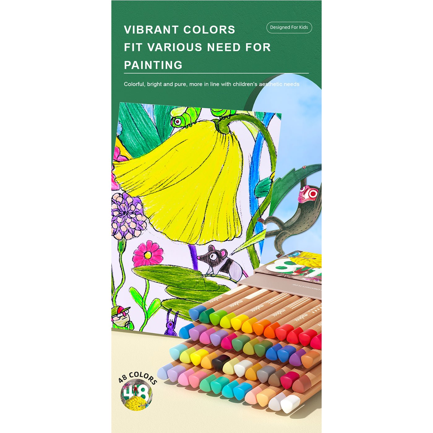 Vibrant Colored Pencil 36 Colors