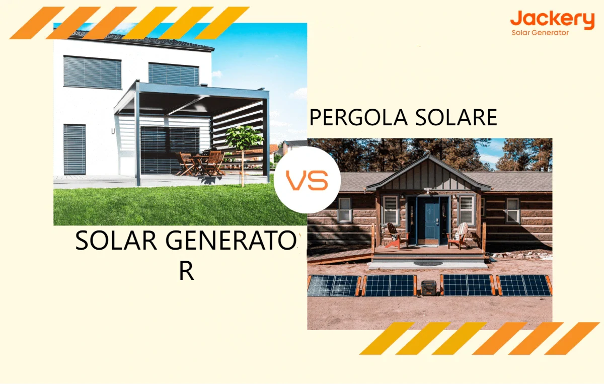 Pergole Solari VS. Generatori Solari con Jackery