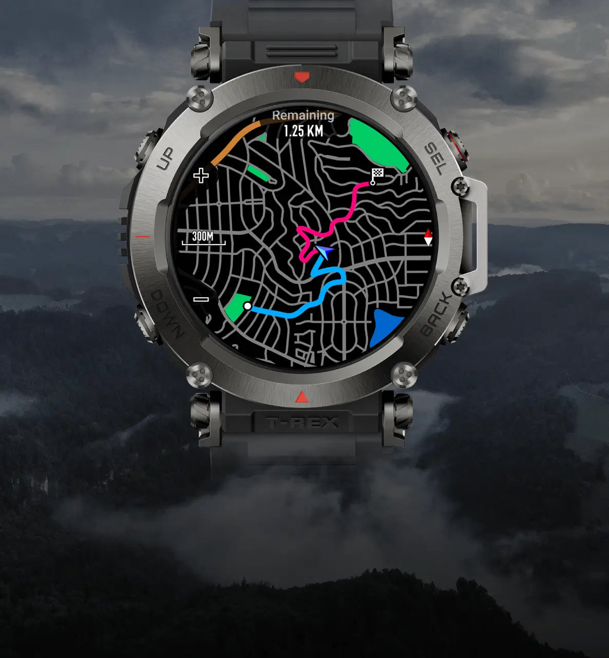New Amazfit T-Rex Ultra Smart Watch Dual-band GPS Rugged Outdoor  Military-grade Smartwatch For