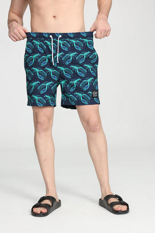 Men's Green Lobster Crawfish Swim Shorts