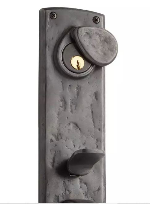 New Ellis Solid Dark Bronze Entrance Door Set with Lever Handle, Right hand by Signature Hardware