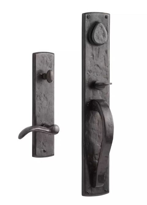 New Ellis Solid Dark Bronze Entrance Door Set with Lever Handle, Right hand by Signature Hardware