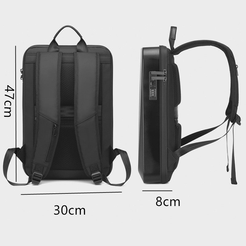 Business Backpack Hard Shell Anti-theft Waterproof Laptop Backpack with USB charger port