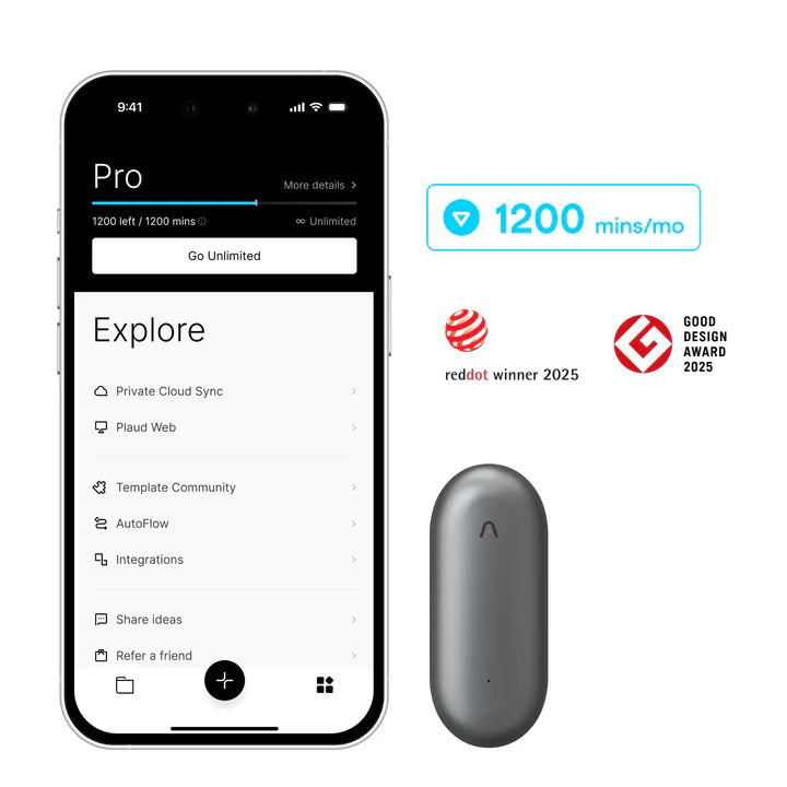 Plaud NotePin & AI Annual Pro Plan
