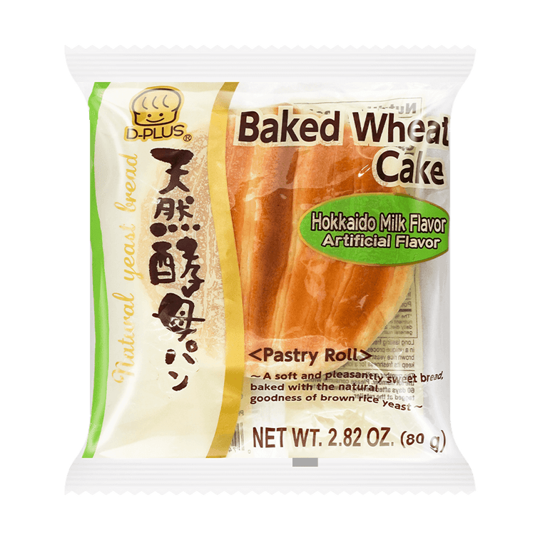 D-Plus Baked Wheat Cake with Hokkaido Milk Flavor, 2.82 oz.