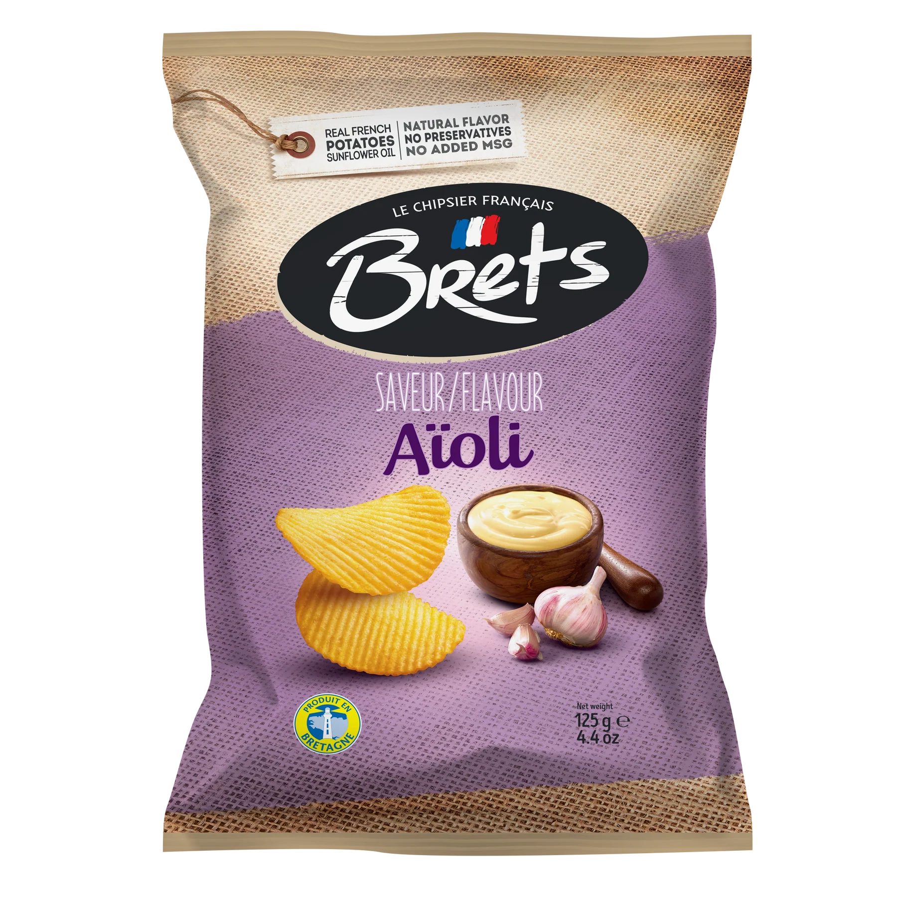 Brets Aioli Potato Chips, 4.4 oz