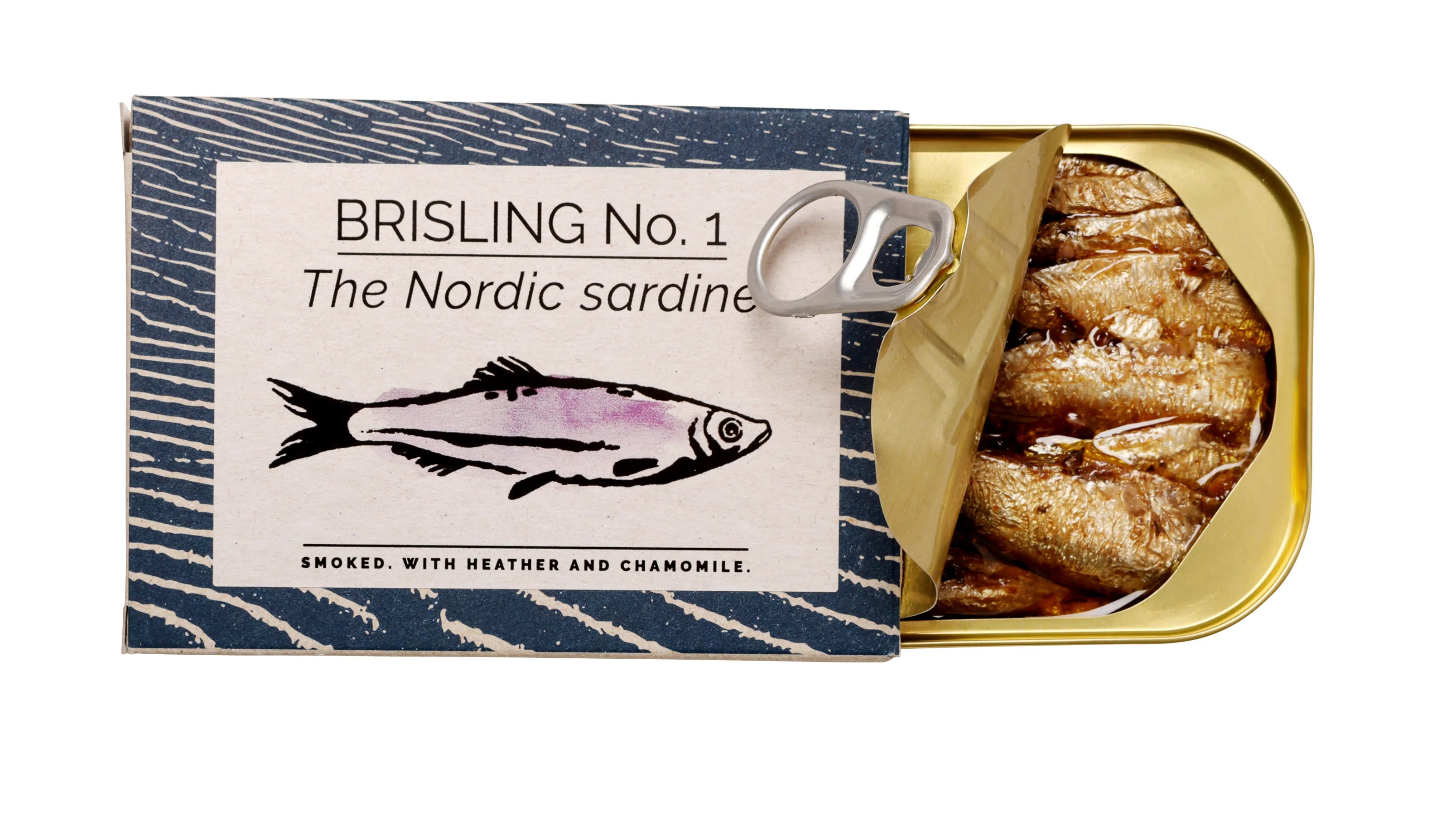 Fangst Brisling No. 1 Smoked Sardines with Heather and Chamomile, 3.5 oz