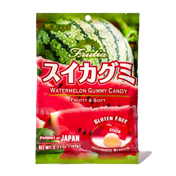 Kasugai Frutia Watermelon Gummies Pouch Bag 3.77oz