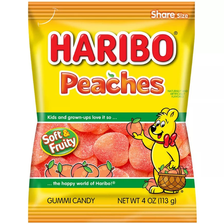 Haribo Peach Gummies 4oz