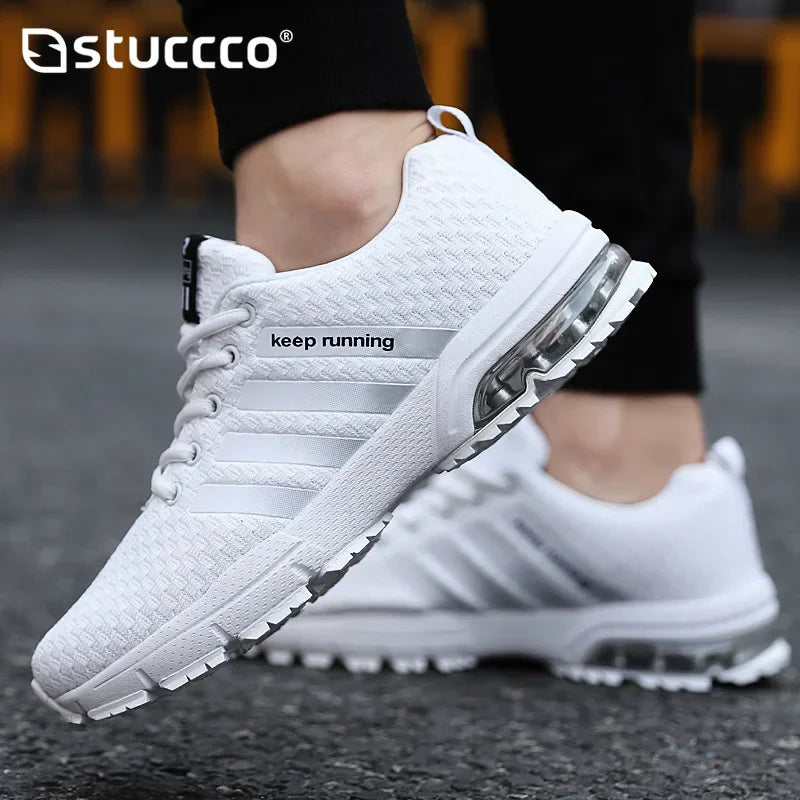2023 New in Men Shoes Casual White Sneakers Mesh Summer Breathable Hard-Wearing Slip-On Athletic Tenis Shoes Men Big Size