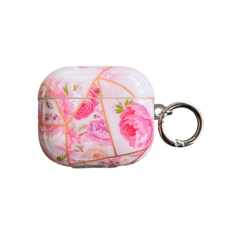 Geometric Pink Floral AirPods 3 Case