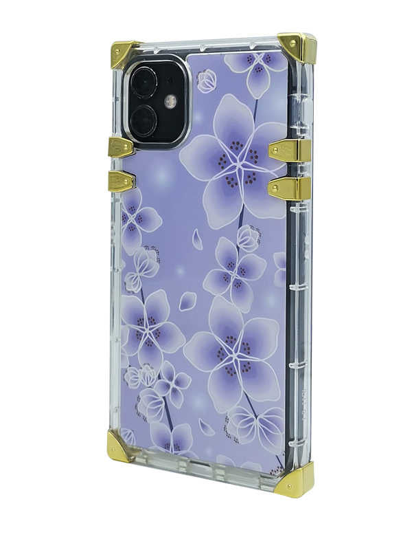 Lavender Blossom Floral Square iPhone Case