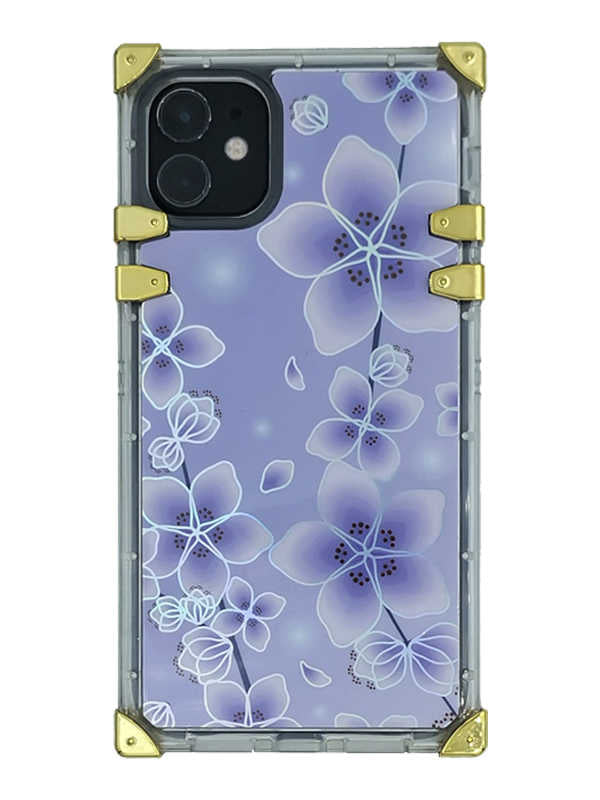 Lavender Blossom Floral Square iPhone Case