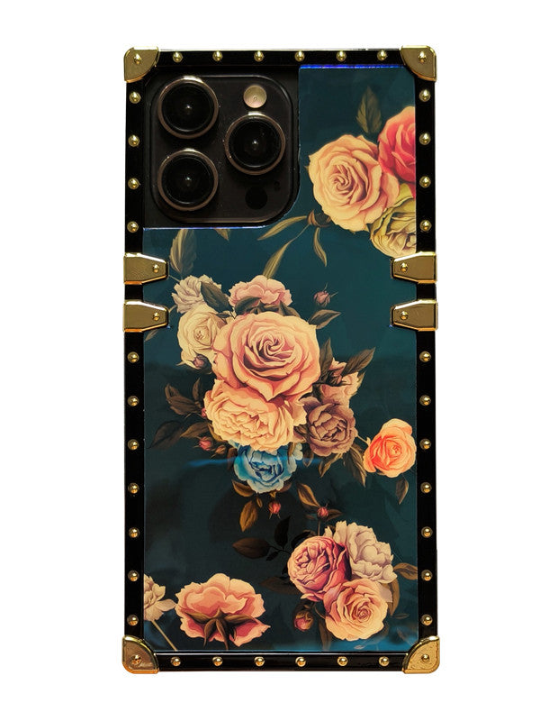 Peony Blossoms Square iPhone Case