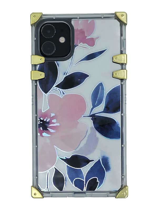Watercolor Splash Floral Square iPhone Case