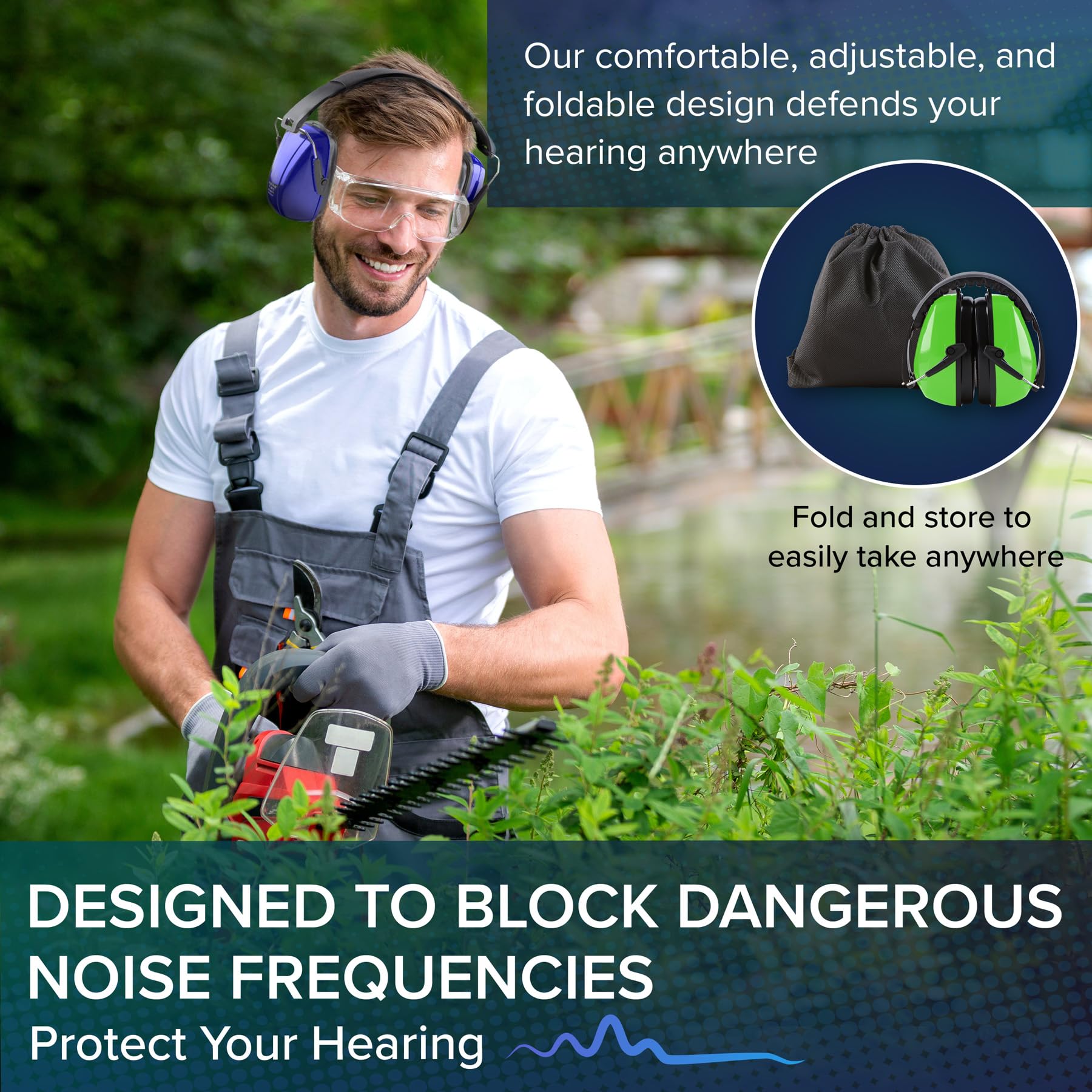 Hearing Protection Noise Cancelling Ear Muffs