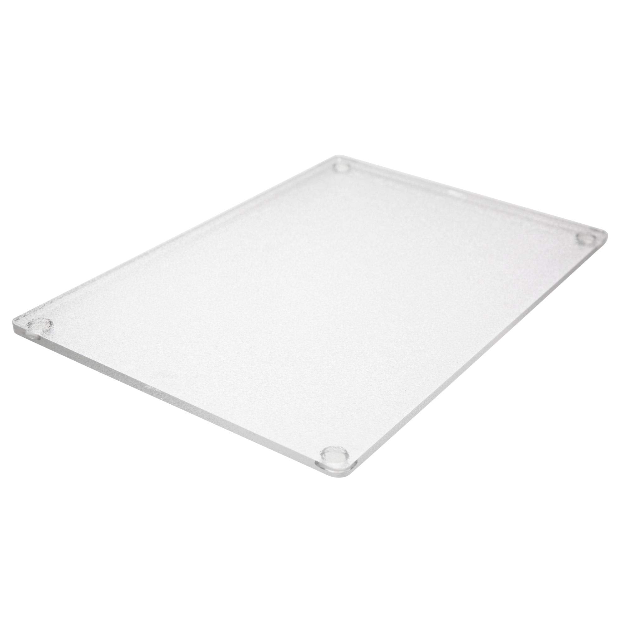 Large Acrylic Cutting Board - 16x10 Inch with Rubber Feet