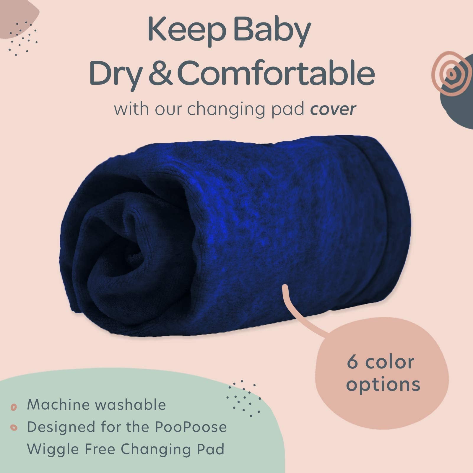 Midnight Blue Changing Pad Cover