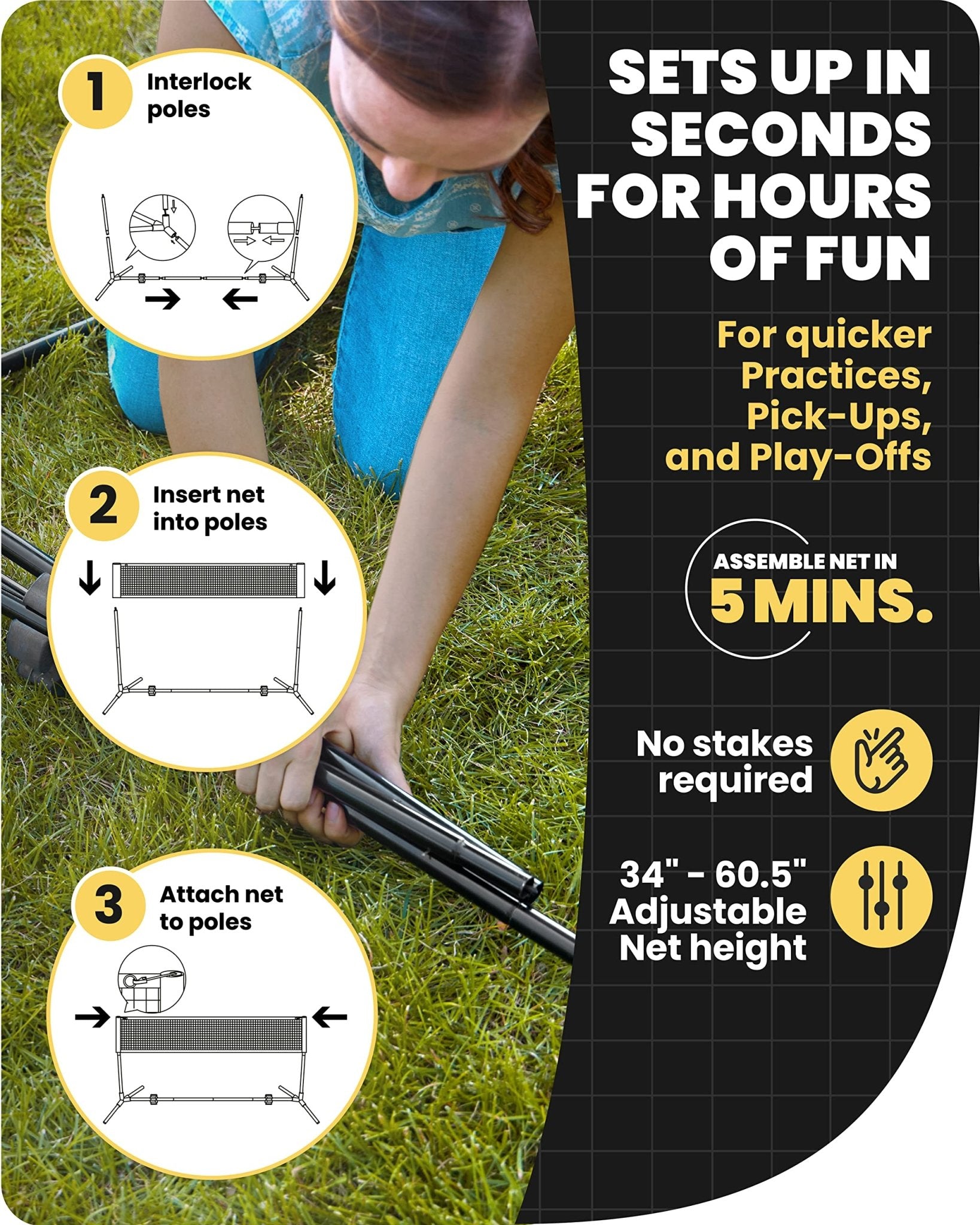 Pickleball Paddles & Badminton Set