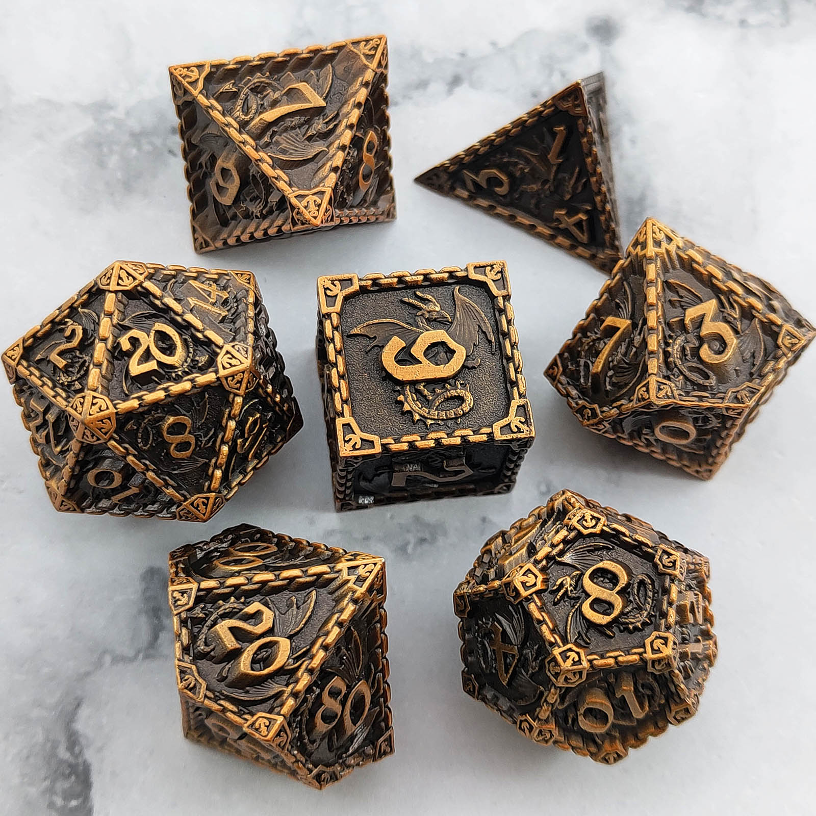 Metal Coc Running Group Dice Polyhedron TRPG