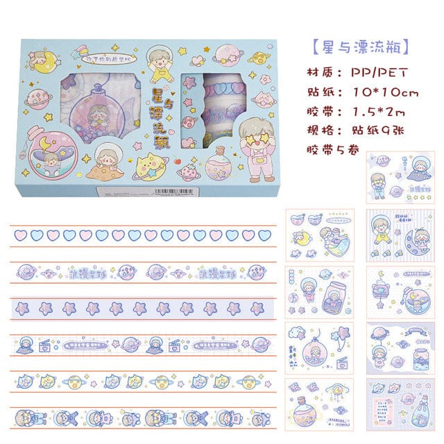 14 pcs/set Sweet Girly Life Washi Tape Stickers Set