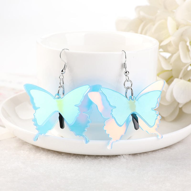 1Pair Butterfly Charm Acrylic Earrings