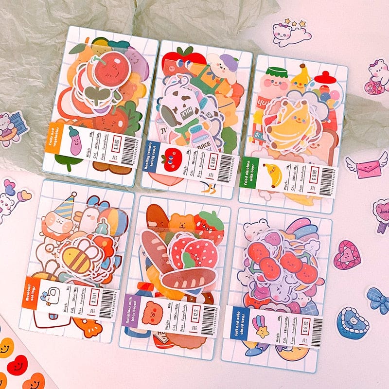 20Pcs/Set Gummy Bear Stickers