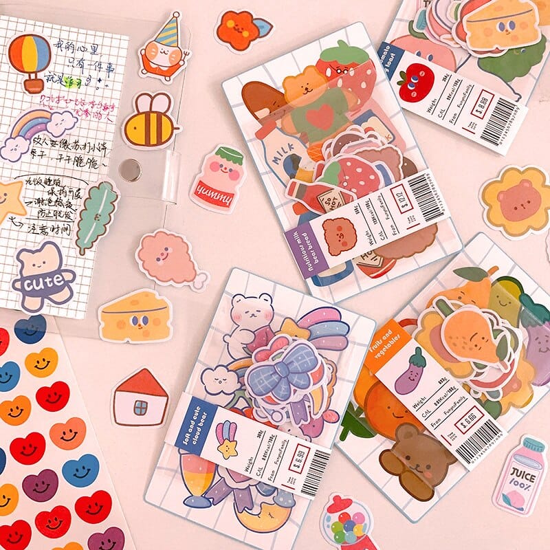 20Pcs/Set Gummy Bear Stickers