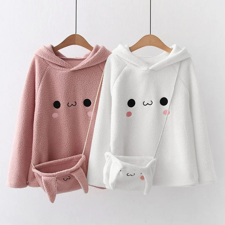 Kawaii Harajuku Shy Rabbit Hoodie